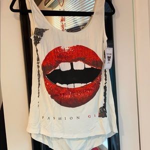 Super cute open back tank